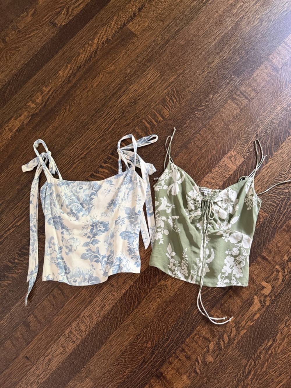 Pair of Reformation floral tank blouses